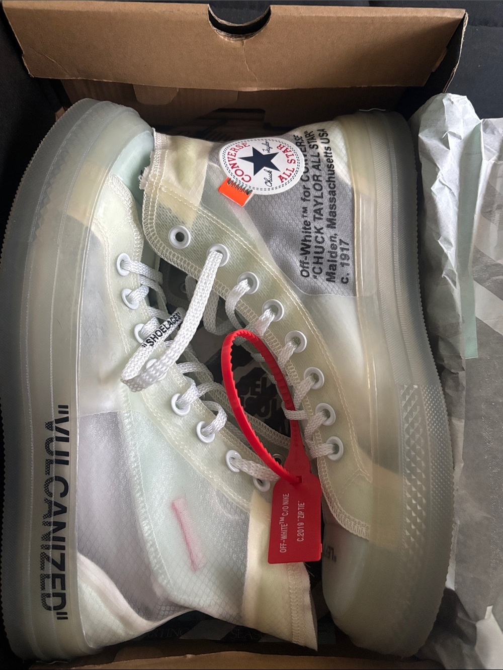 Translucent White Chuck Taylor Platform Sneaker